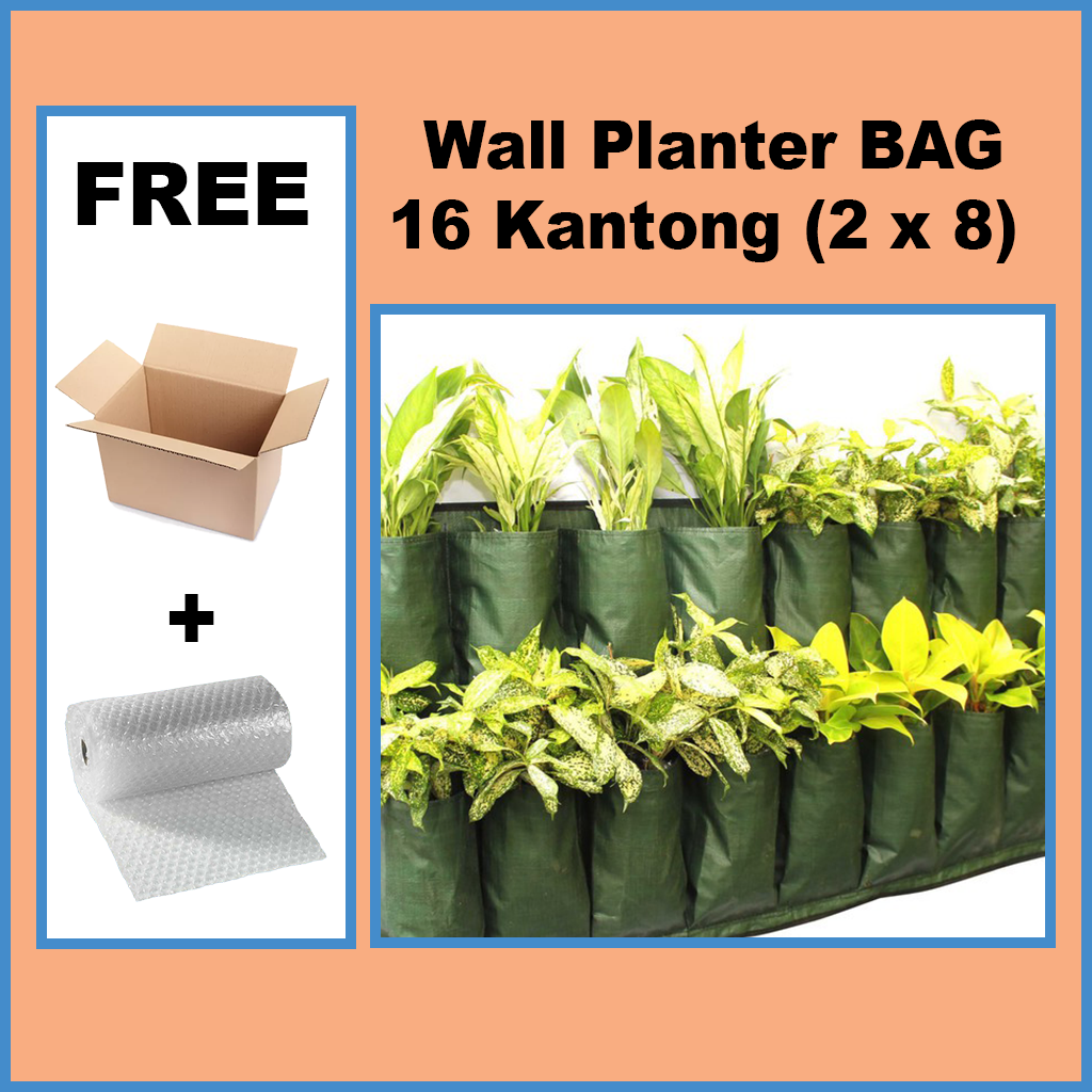 Wall Planter BAG 16 Kantong (2 x 8)